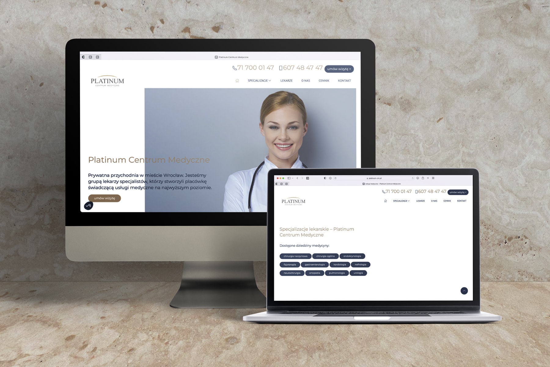 medical center website design