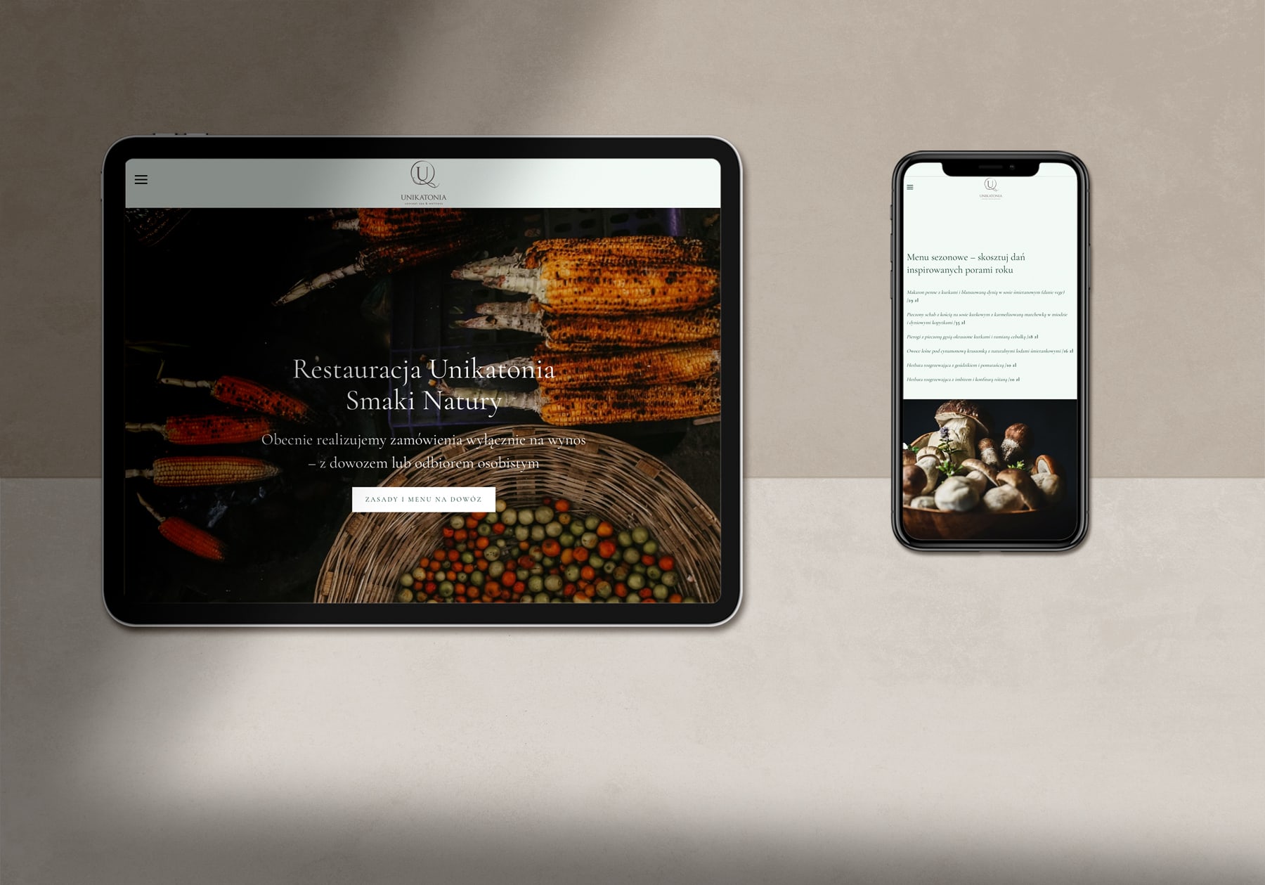 restaurant website design