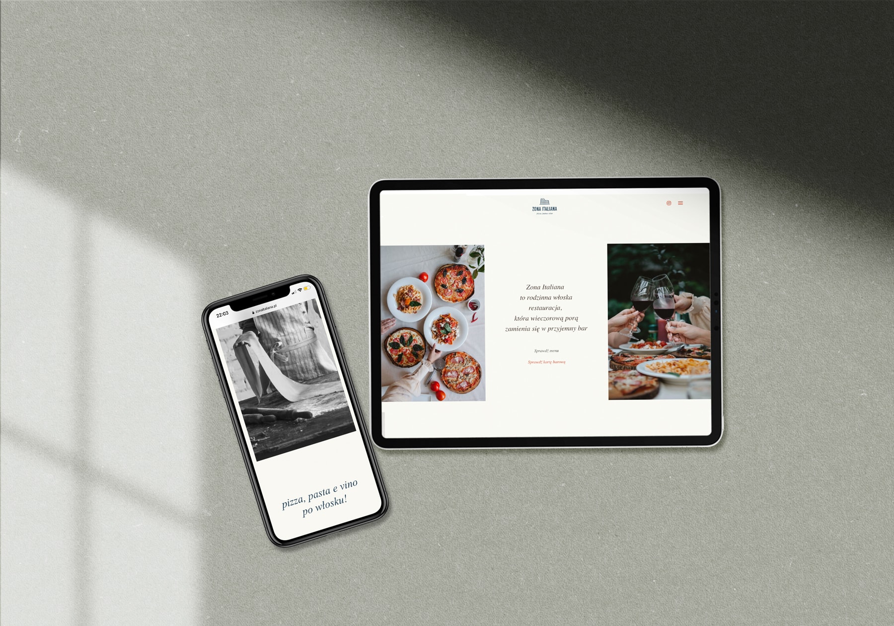 restaurant website design